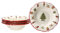 MamboCat Maestro Natale 4er Set Suppenteller I 350ml I Tiefe italienische Keramik-Teller für 4 Personen mit Weihnachtsdekor I Teller für Salat, Suppe, Reis & Pasta an Weihnachten, Advent & Nikolaus