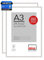 DEHA Design Bilderrahmen, 29,7 x 42 cm (A3) (2er Set), Aluminium, Silber glanz, Posterrahmen zum Aufhängen im Hoch- & Querformat, bruchsicheres Kunstglas, Boston