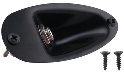 Knadgbft Prise jack d'entrée jack pour guitare Stratocaster Noir 6,35 mm