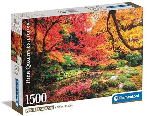 Clementoni Jigsaw Puzzle Collection - Autumn Park 1500 Pieces - Poster Included, Puzzle For Adults 14-99 Years, Gift For Men/Women, Landscape, Made In Italy, 31710
