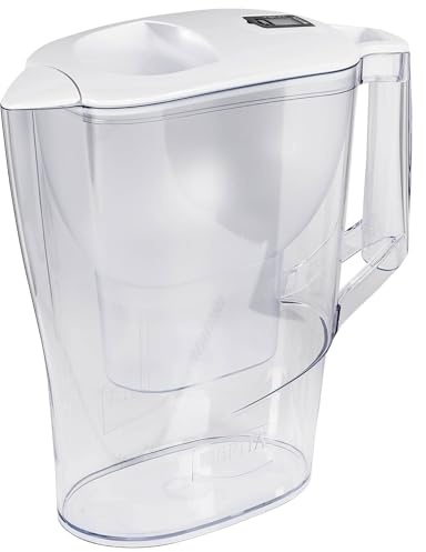 Caraffa Filtrante Aluna per acqua, Bianca (2.4l) - incl. 1 Filtro MAXTRA+ per la riduzione di cloro, calcare e impurità + 3 Filtri MAXTRA PRO per Caraffa Filtrante per acqua