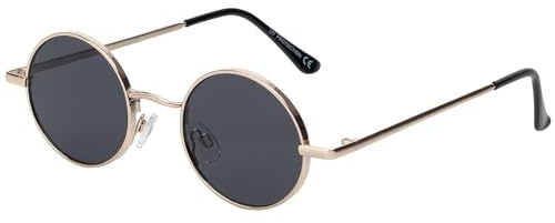 BEZLIT Damen Sonnenbrille Runde Form Herren 30506 (Schwarz Goldfarben)