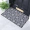 Artsy Mats - Black & White Floral Pattern Indoor & Outdoor Door Mat - Incredibly Durable & Weatherproof Doormat - Decorative Heavy Duty Doormats - Washable Dirt Trapper Non Slip Mat, (70x40 cm)