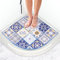 Tapis de douche antidérapant, 70 x 70 cm : tapis de bain doux et confortable, avec trous d’évacuation de l’eau. Tapis de massage en PVC et luffa, antidérapant, pour la douche. Séchage rapide.