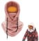 Sturmhaube Winter für Damen,Warme Balaclava Gesichtsmaske,Plüsch Sturmhaube Mütze,Winter Thermo Skimaske,Sturmhaube Gesichtsmaske,Unisex Balaclava Skimütze für Outdoor Wintersport Skifahren,Rosa