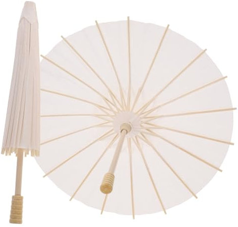 TINEASUR 2 Piezas sombrilla de papel Sombrilla DIY paraguas de papel de boda sombrilla de verano sombrilla japonesa burbuja plegable paraguas de fiesta paraguas de rendimiento Bambú