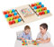 Holz-Farbanpassungsspiel, Feinmotorik-Aktivität - Pädagogisches Tischspiel mit Holzperlen,Zwei-Spieler-Brettspiel, Feinmotorikspielzeug für, Mädchen und Kinder