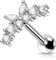 OUFER 16G Schmetterling Conch Piercing Acier Edelstahl 316L Knorpel Ohrpiercing 8 mm Helix Ring Curved Clair CZ Conch Tragus Jewelry Frauen Männer