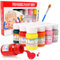 Child-Safe Finger Paint Set, Washable Non-Toxic Kids Art Supplies, 12 Colours for Sensory Play & Early Learning (Ages 3-10)