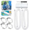 LUMOOM Lot de 2 tuyaux de piscine 32 mm, 150 cm, 4 clips de sécurité, tuyau de filtre de piscine avec raccord de tuyau, tuyau de pompe de piscine, tuyau de pompe à filtre pour piscine (blanc)