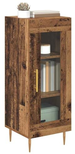 vidaXL Sideboard Old wood 34 x 34.5 x 90 cm Engineered wood, Living Room Storage, Modern Rectangular Sideboard, Functional Furniture, Contemporary Cabinet, Minimalist Organizer