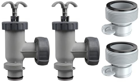 FACAIIO Ventil für Intex 1500, 2500 und 4000 GPH Filterpumpe, Sandfilter und Solefilter Ersatzset mit Schlauchadaptern