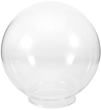 Transparente Pantalla Abierta Esférica de Lámpara de Vidrio 15cm Boca | Pantalla de Vidrio Lampara, 70mm Interior y 85mm Exterior, para Colgantes y Candelabros