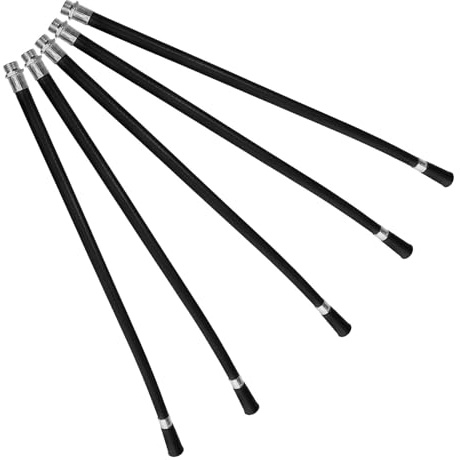 CALLARON Tubo Estintore per Casa in Plastica Nero Ricambio Tubo Estintore Polvere Secca 5 Pezzi Facile da Usare da 4kg per Estensione di Spegnimento