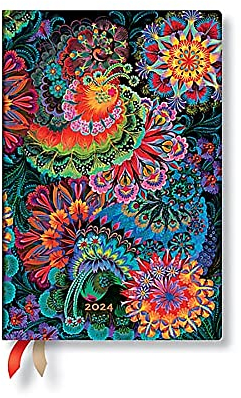 Paperblanks 12-Monatskalender 2024 Mondlicht | Horizontal | Mini (95 × 140 mm)