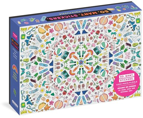 So. Many. Stickers.: A Puzzle for Sticker Lovers: Includes 100 Stickers to Make Your Own Sticker Art 1,000-piece Puzzle (Workman Puzzles) (Workman Jigsaw Puzzles)