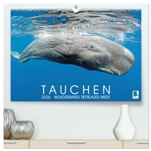 Tauchen: Wunderbares tiefblaues Meer (hochwertiger Premium Wandkalender 2026 DIN A2 quer), Kunstdruck in Hochglanz: Großartige Unterwasseraufnahmen in ... Tiefe: Faszination Tauchen (CALVENDO Sport)