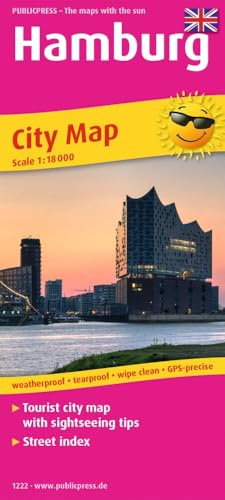 Publicpress Stadtplan Hamburg 1:18.000: Tourist City map with sightseeing tips and Street index. 1:18000 (Stadtplan: SP)