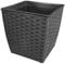 Dehner Kunststofftopf, ca. 38 x 38 x 38 cm, Polyrattanoptik, schwarz