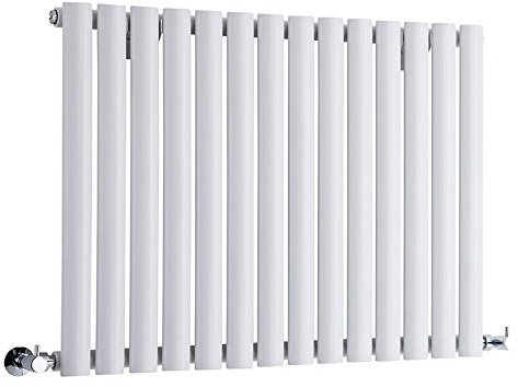 Hudson Reed Revive Radiatore Termoarredo di Design Orizzontale Moderno - Termosifone con Finitura Bianca - Design a Colonna - 635 x 826mm - 836W - Riscaldamento ad Acqua Calda