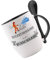 Crealuxe Löffeltasse 'Die besten Feuerwehrmänner heißen (Wunschname)' personalisiert, Kaffeetasse mit Motiv, Bürotasse