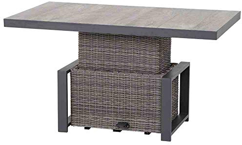 Siena Garden Lifttisch Corido matt-anthrazit/Charcoal Grey 130x75x47/71cm