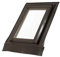 AFG Kunststoff-Dachfenster „SKYLIGHT“ Braun mit Eindeckrahmen mit Rolloaktion (Eindeckrahmen wellig, 94 x 118)