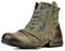 COWSDELLA Stivali da uomo in pelle con suola in gomma Stivali da Moto da Motociclista Cowboy con cerniera Chukka Stivaletti Classico CD-5008-8-Green-10.5-R