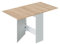 Habitdesign Mesa Auxiliar con Alas Abatibles, Mesa Cocina, Acabado en Color Blanco Artik y Roble Canadian, Modelo Fly, Medidas: 77 cm (Largo) x 31-140 cm (Ancho) x 79 cm (Alto), Abatible