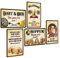 ZDFDC 5er Blechschild Set Retro Bier 20x30cm - Vintage Metallschild Lustig Spruch - Gruppen Therapie - Dart und Bier Das Gönn Ich mir - Schild Deko Geschenk für Bar Partykeller Club Pub (SET B)