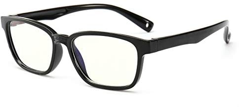 FOURCHEN Anti-Blaulicht-Brille für Kinder Computerbrille,UV-Schutz Anti-Glare-Brillen Computerbrille Video-Gaming-Brille für Kinder (black), W45/H34