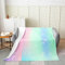 Ombre Fleecedecke für Kinder Jungen Mädchen Farbverlauf Batik Pastell Flanelldecke Mädchen bunt Batik Regenbogen bunt Überwurfdecke Schlafzimmerdekoration Glitzersterne Fuzzy Decke,75 x 100 cm