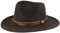 Breiter Rollbarer Outdoor Trekkinghut Filzhut 100% Wolle Wasserabweisend Hut faltbar Ledergarnitur Anthrazit meliert 60