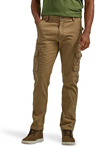 Wrangler Authentics Pantaloni Cargo Affusolati da Uomo, Teak, 36W x 32L