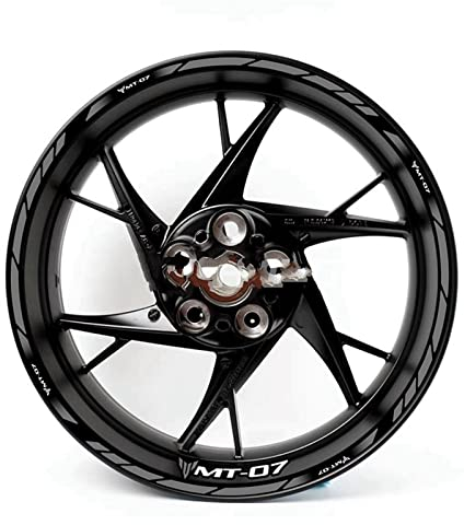 ROANNY Felgenband Reflektierende Motorrad-Radaufkleber Felgenaufkleber MT07 Logo-Set Für Yamaha MT 07 2020 2021 (Color : 12)