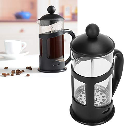 French Press, 350 ml French Press Caffe, Caffettiera Francese con Filtri, Caffettiera Francese in Vetro Borosilicato Alto, con Manico Anti caldo, Pressofiltro French Press, per caffè e tè