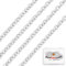 Beebeecraft 1 Box 1M Erbskette Sterling Silber Oval Rund Rolo Halskette Kabelketten Für Armband DIY Schmuckherstellung