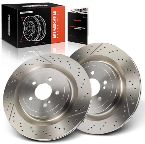 Frankberg 2x Bremsscheibensatz Kompatibel mit C-Klasse W205 AMG C 63 S 4.0L 2014-2023 E-Klasse W213 AMG E 63 4mati.c 4.0L 2017-2023 SL R231 63 AMG 5.5L 2012-2023 Replace# 2314230212
