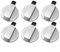 6pcs Gas Hob Knobs, 6mm Gas Stove Oven Replacement Universal Metal Rotary Switch Control Knobs for Kitchen Cooker Cooktop