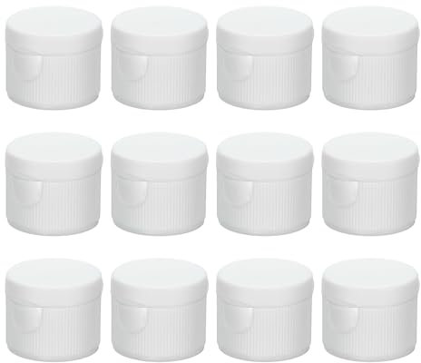PATIKIL 20/410 Bottle Emptying Cap, 12pcs Plastic Replacement Flip It Top Dispensing Caps for Squeeze Shampoo and Lotion Bottles