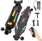 Qekud Skateboard elettrico per adulti e ragazzi – Motore 1800 W 4 modalità di velocità – Telecomando con OLED con display – Nero