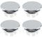 Desenda 4 PCS Sink Overflow Covers Sink Hole Round Overflow Cover Decorate Overflow Cover for Home Kitchen Bathroom (Silver)