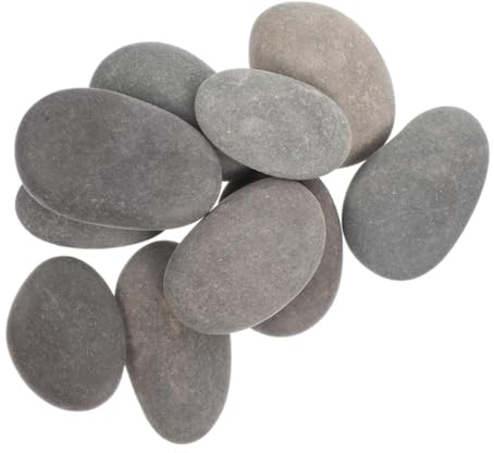 CORHAD 10 Stück Teiliges Polierte Flache Steine zum Bemalen für Sichere Glatte Kieselsteine für DIY Basteln Garten Aquarium und Kreative Gruppenaktivitäten