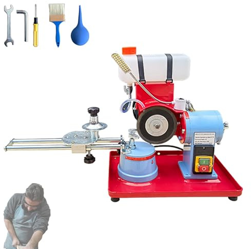 370 W Electric Saw Blade Sharpening Machine, Circular Saw Blade Sharpener with Precise Scale, 2850 RPM Rotary Angle Water Injection Grinder, for Wood, Plastic, Soft Metal