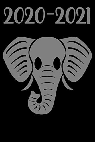 Taschenkalender Elefant 2020 2021: Liniert Wochenplaner Jahresplaner Studienplaner für die Zwei Jahre 2020 & 2021 - Elefanten Notizbuch - Kalender - Planer - Liniertes Buch