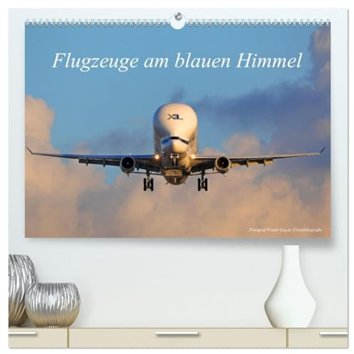 Flugzeuge am blauen Himmel (hochwertiger Premium Wandkalender 2026 DIN A2 quer), Kunstdruck in Hochglanz: Dieser Kalender zeigt eine Vielzahl an ... werden erläutert! (CALVENDO Mobilitaet)
