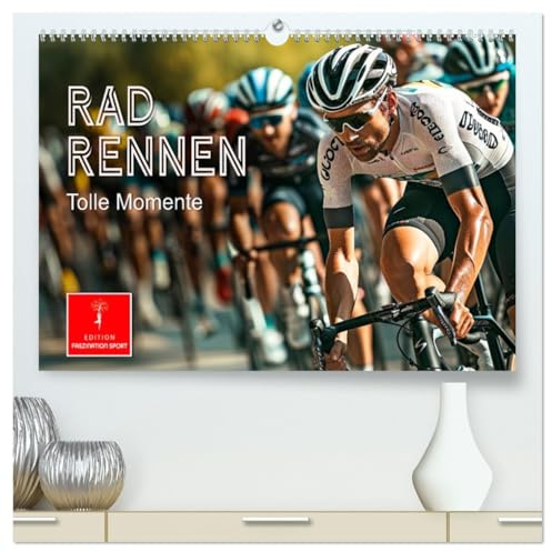 Radrennen - tolle Momente (hochwertiger Premium Wandkalender 2026 DIN A2 quer), Kunstdruck in Hochglanz: Spannende Straßenrennen - grandiose Bilder. (CALVENDO Sport)