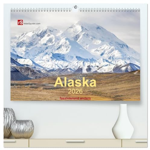 Alaska 2026 - faszinierend anders (hochwertiger Premium Wandkalender 2026 DIN A2 quer), Kunstdruck in Hochglanz: Alaskas faszinierende Facetten - Natur und Zivilisation (CALVENDO Orte)