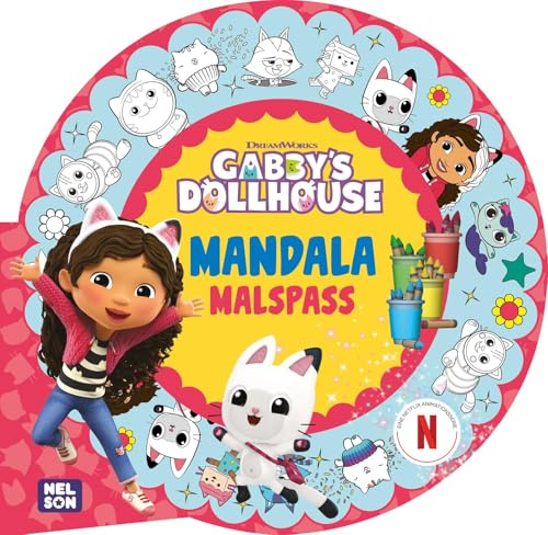 Gabby’s Dollhouse: Mandala-Malspaß: Rund gestanztes Ausmalbuch mit vielen Motiven