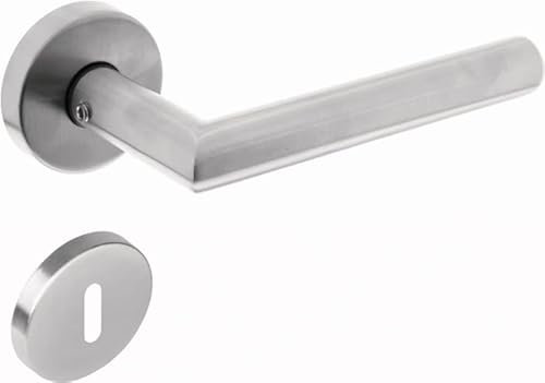 Edelstahl Türbeschlag L-Form BB Drückergarnitur Türbeschläge Türdrücker Türklinke